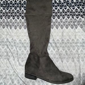 Knee high suede boots!